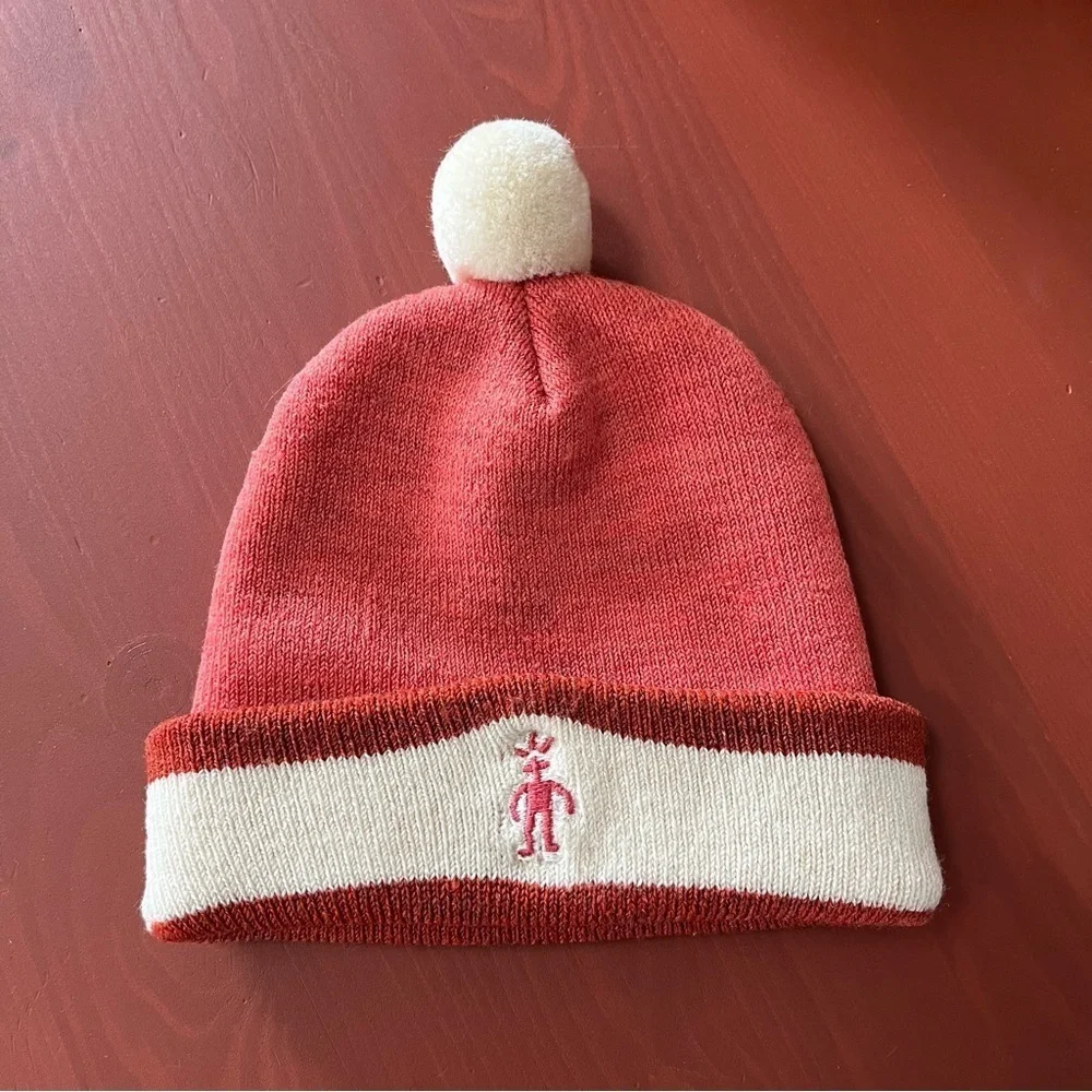Smartwool Infant Baby Wool Blend Pom Beanie Winter Hat Coral Pink
